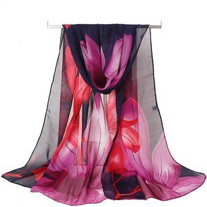 NEW Chiffon Black, Red, Purple Fashion Scarf